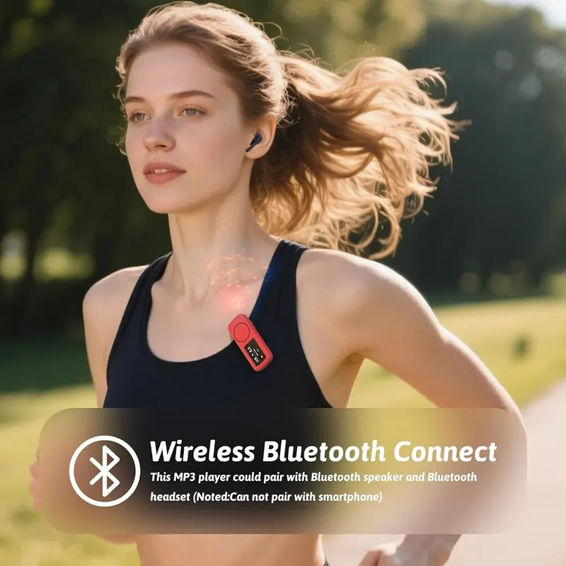 wiwoo 64GB Clip on Mini MP3 Player – 64GB built-in storage