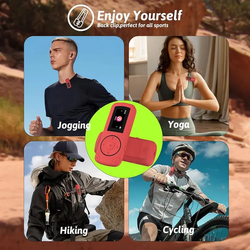 wiwoo 64GB Clip on Mini MP3 Player – Bluetooth 5.3 connection