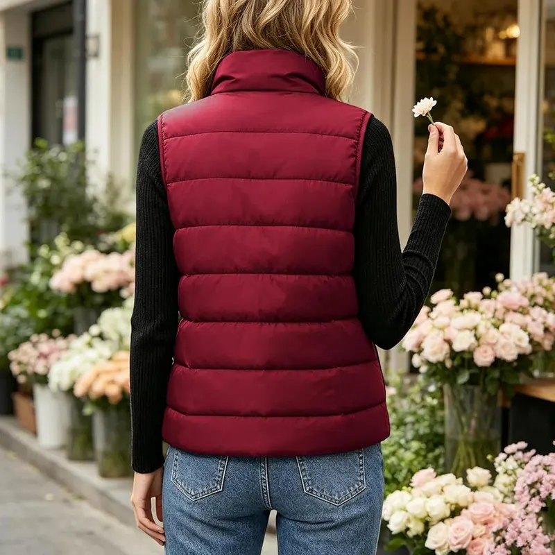 Wkishenl Quilted Vests Wine – Features