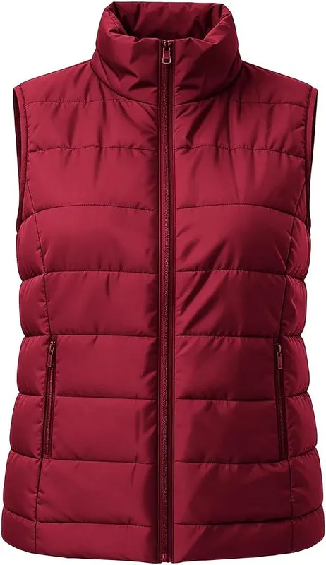 Wkishenl Quilted Vests Wine – Warm Tips