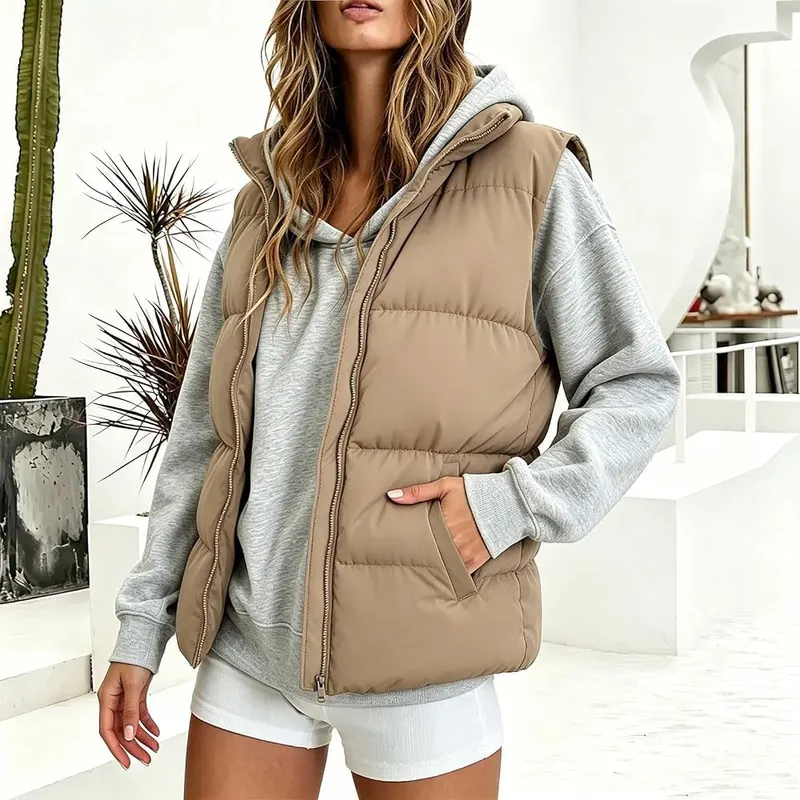 Wkishenl Womens Puffer Vest Plus Size Lightweight – product photo 2 of 7