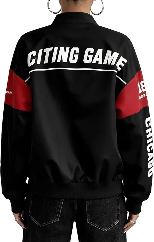 Generic Womens Bomber Jacket Race Car Color – product photo 4 of 4
