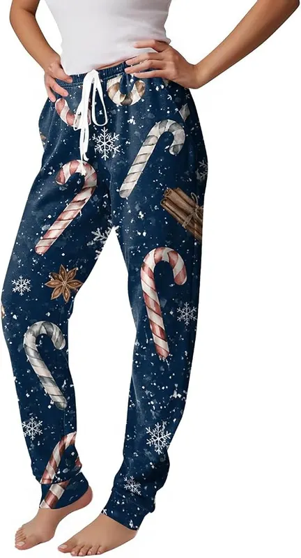 Womens Christmas Pajama Pants Comfy Stretchy Soft – product photo 4 of 5
