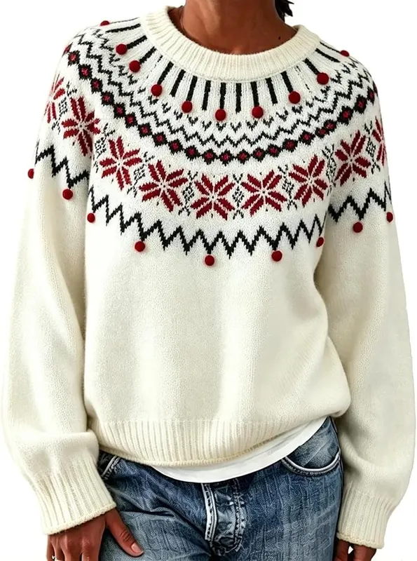 Womens Fall Graphic Sweaters 2026 Winter Pullover