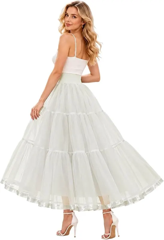 Gaexia Womens Long Maxi Tiered Tulle Skirts – product photo 2 of 7