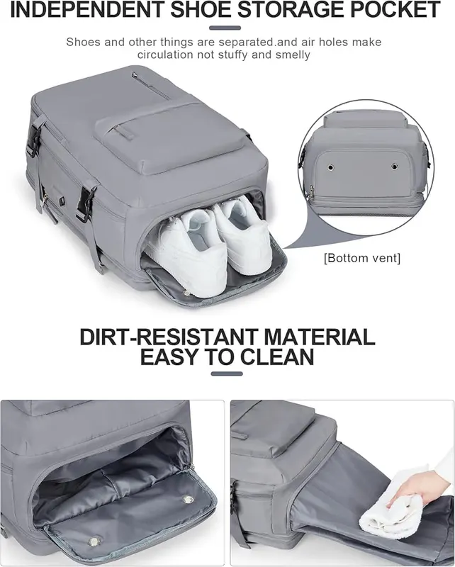 WONHOX Large Travel Laptop Backpack Expandable Flight – product photo 5 of 8