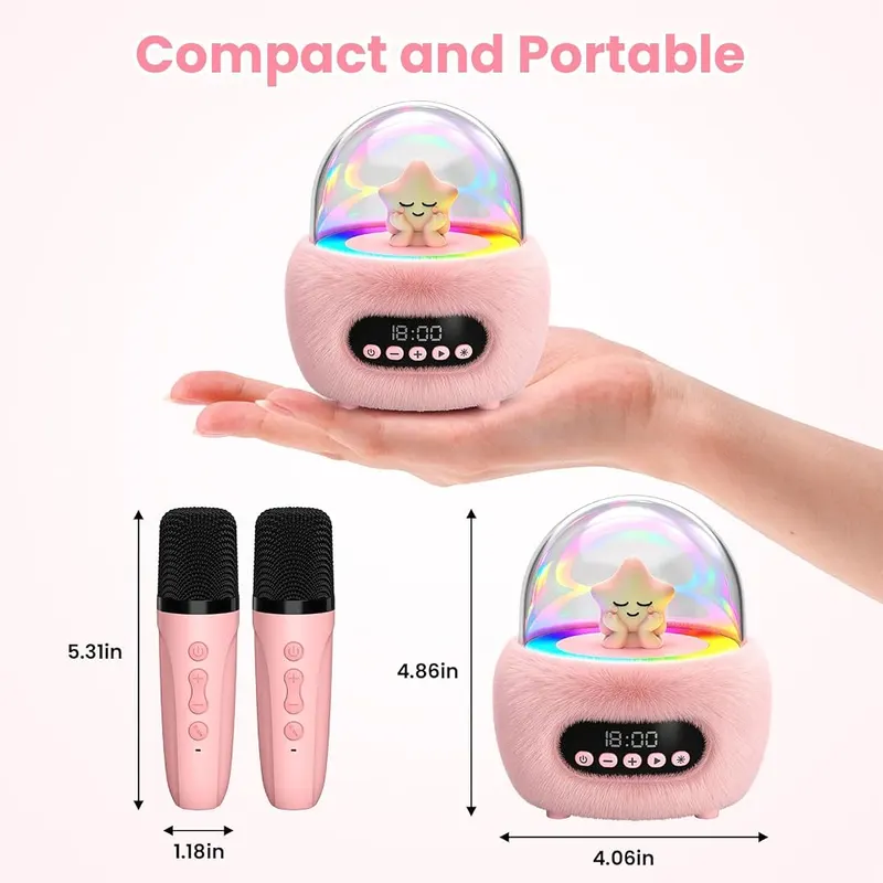 Wonovate Hi-Fi Karaoke Machine – Portable mini bluetooth speaker design