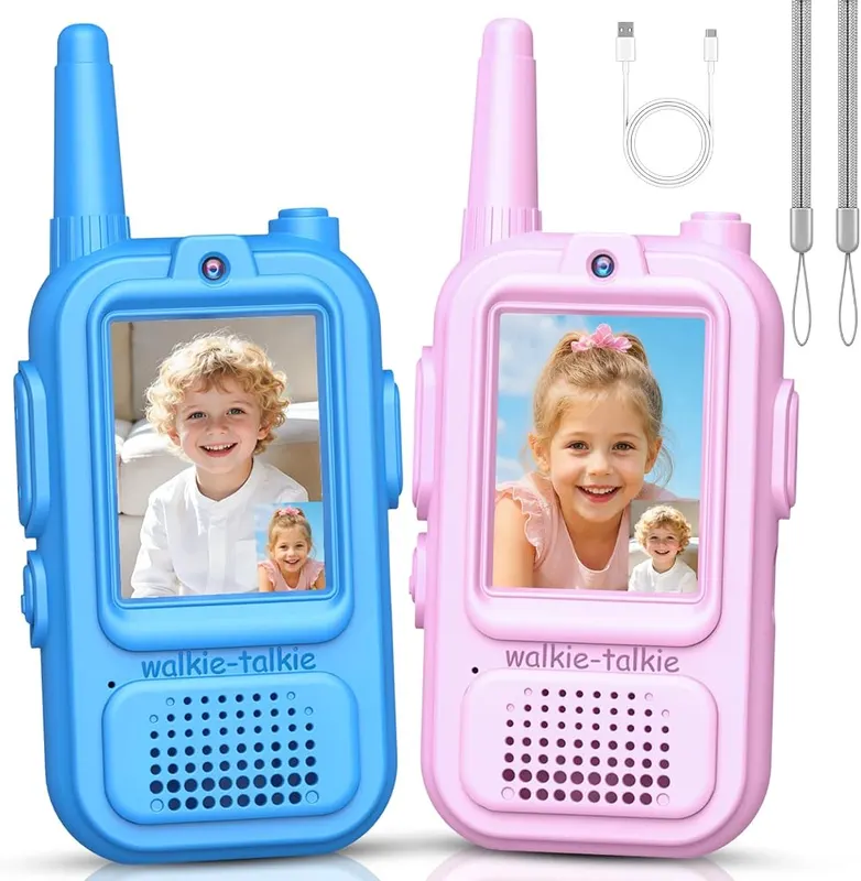 Wootoy Video Walkie Talkies Pink Blue in Pink Blue