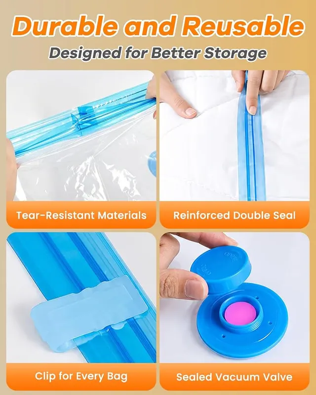 WOSERLD Rechargeable Dual Mode Pump – Easy to Pack, Seal & Compress