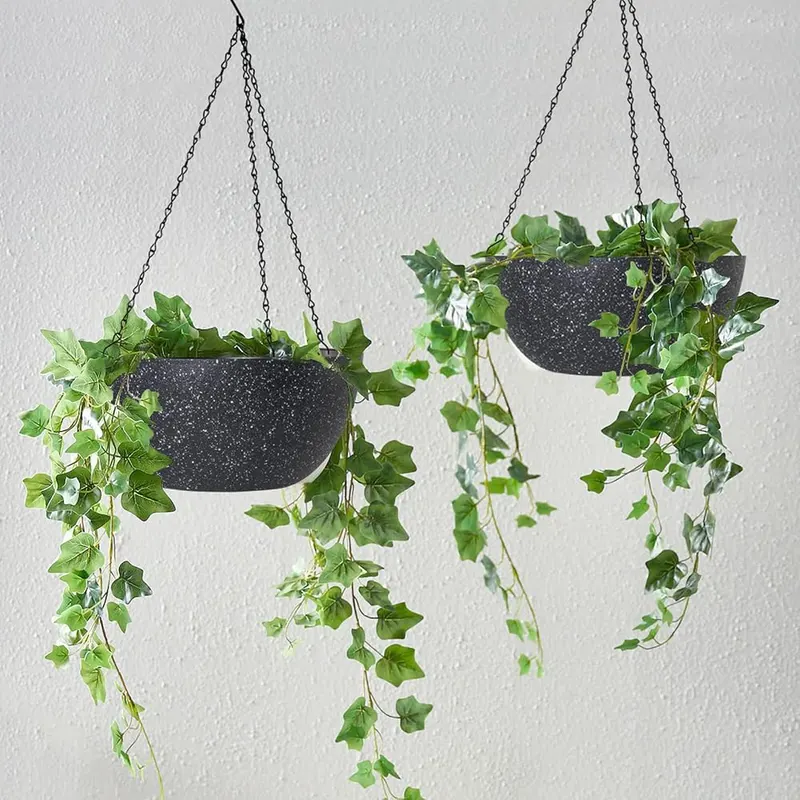 WOUSIWER 13 inch 2Pack Large Hanging Planters – Ideal home décor