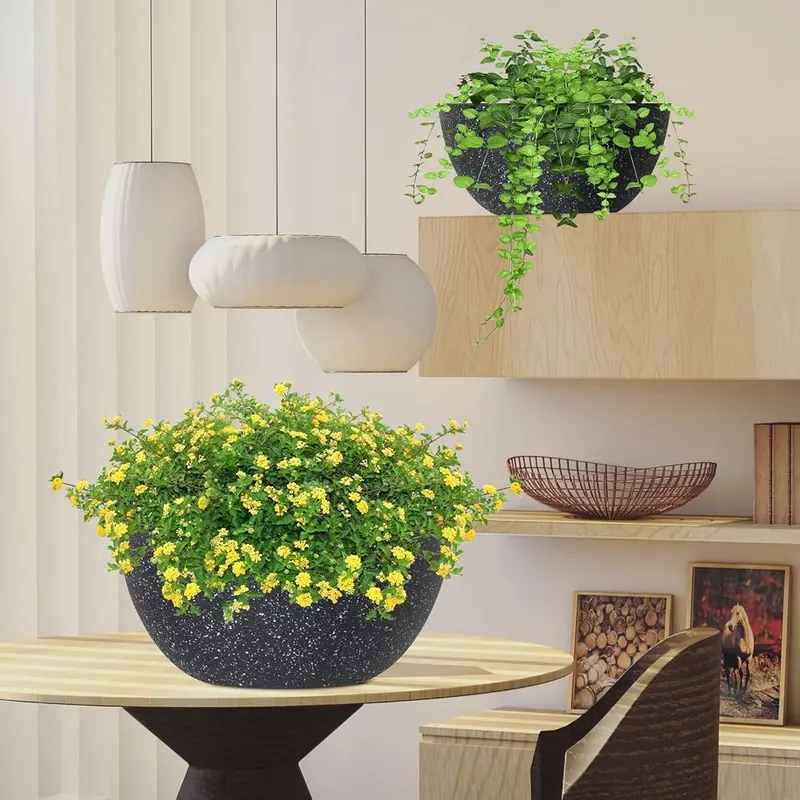 WOUSIWER 13 inch 2Pack Large Hanging Planters – product photo 7 of 7