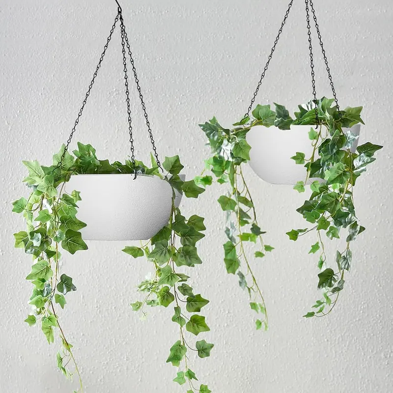 WOUSIWER 13 inch 2Pack Large Hanging Planters – Ideal home décor