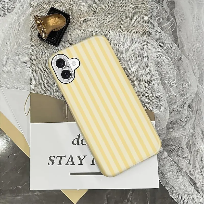 Wqwaxxc Compatible Yellow Stripes Vertical Lines-Glossy – Appearance & Feel