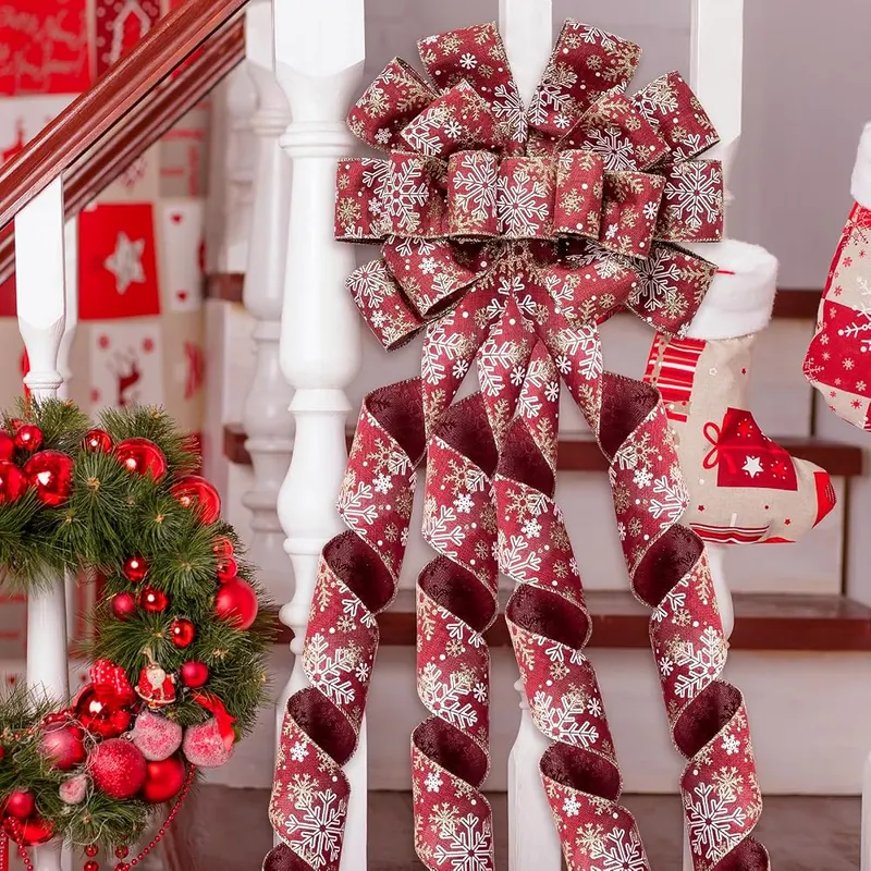 WRAPAHOLIC Large Christmas Tree Topper Bow – Quality Customer Service