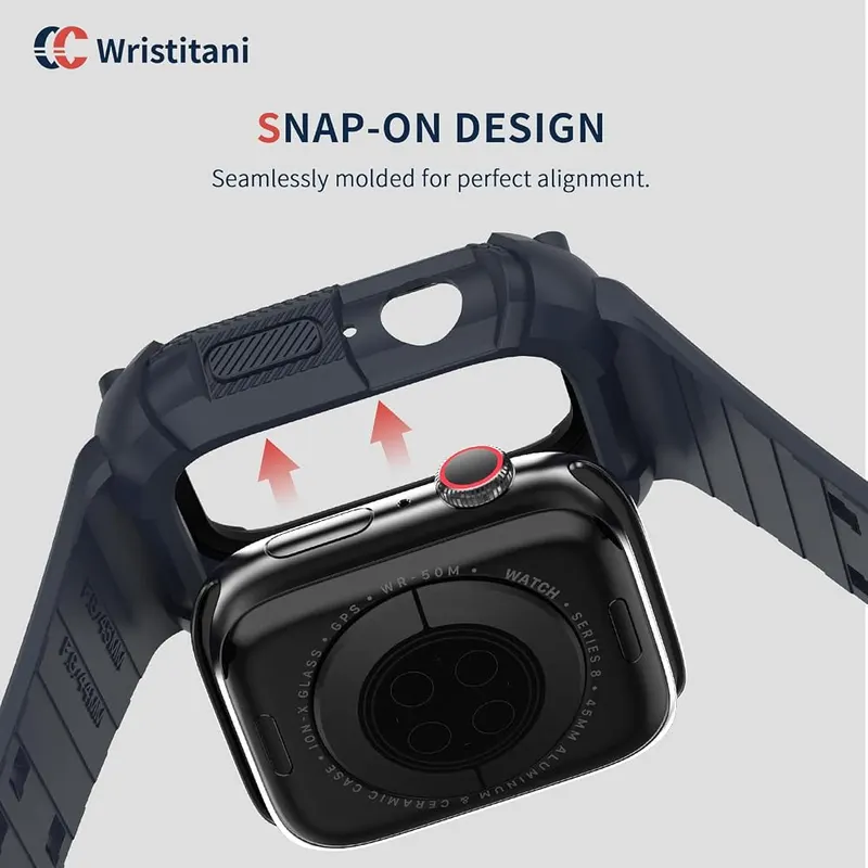 Wristitani 44/45mm Shockproof Rugged Case Band – Super Easy Installation