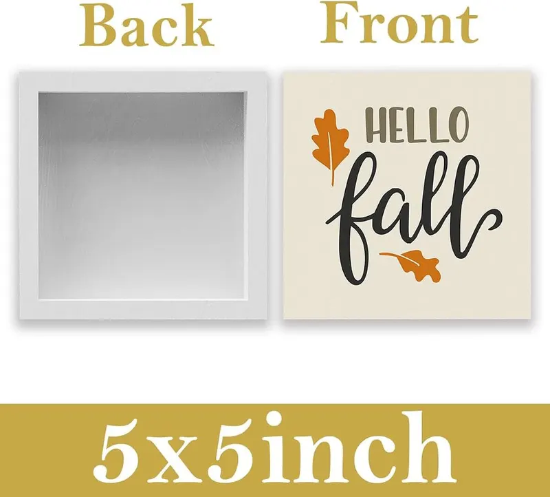 WRSUNT Hello Fall Sign Decor Fall Decorations – Dimensions