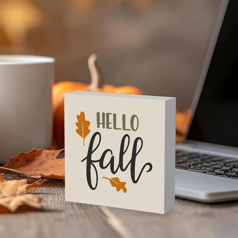 WRSUNT Hello Fall Sign Decor Fall Decorations – Design