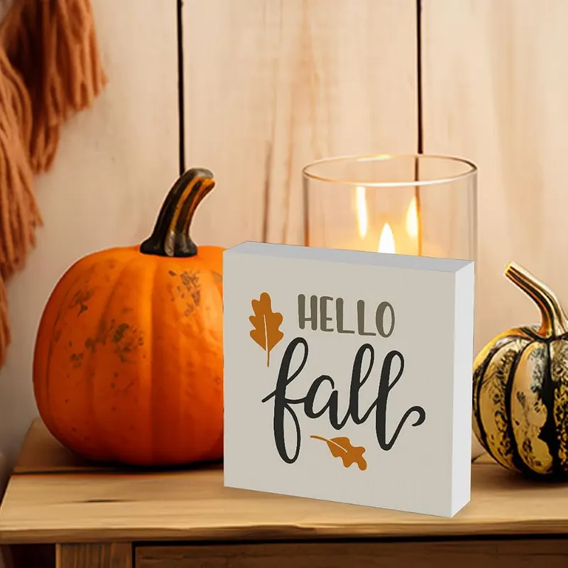 WRSUNT Hello Fall Sign Decor Fall Decorations – Suitable Place