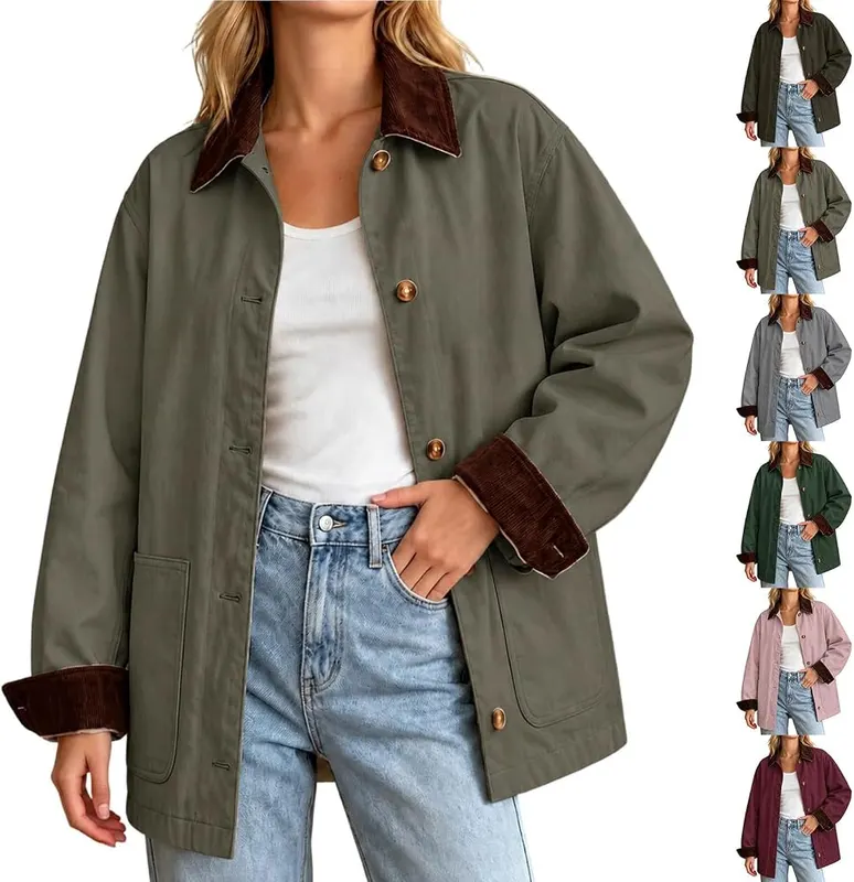WWPPAION Women’s Jackets in Army Green