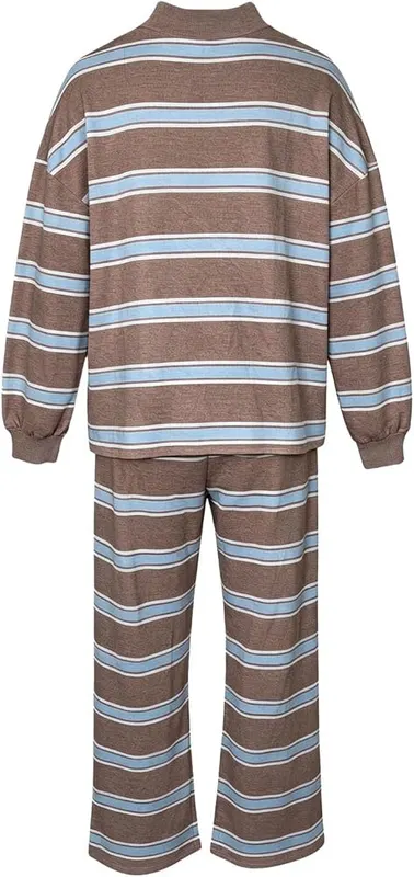 WWPPAION Womens Striped Set Oversized Fall Striped – Features:Mock Neck Pullover