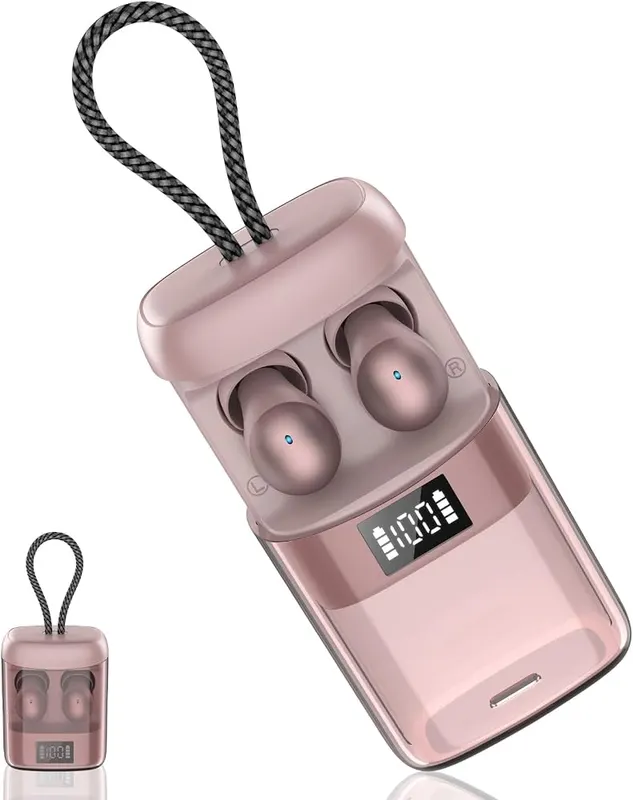 WXQZXO Sleep Earbuds Bluetooth 6.0 in Ear in Rose Gold
