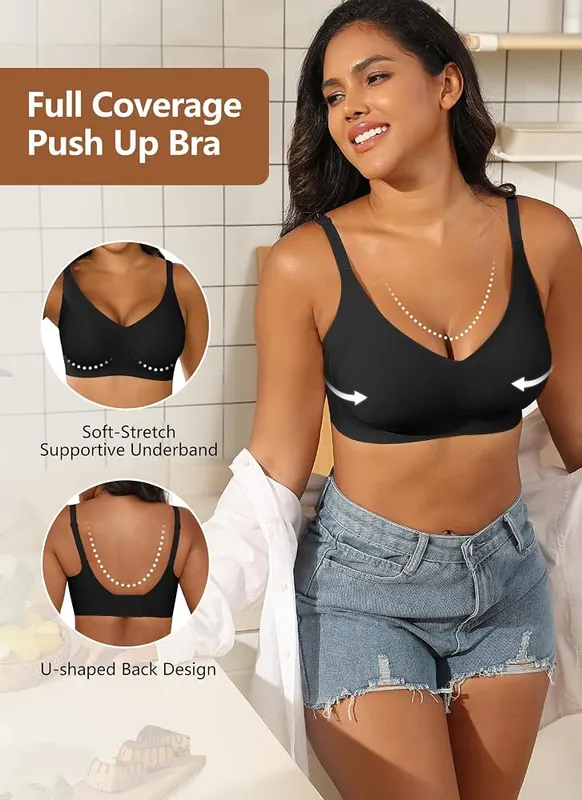 Xcutting Women’s Wireless Bras – Feather-light stretchy fabric