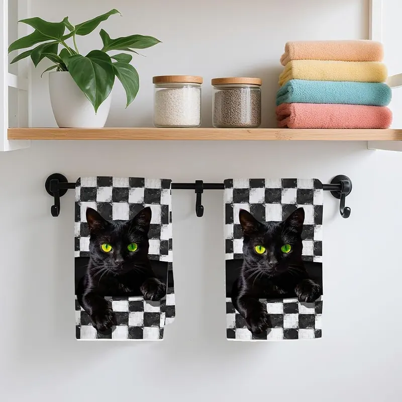 XFN 2 Pcs Funny Cat Kitchen Towels – Beautiful Designs to Elevate Your Decor