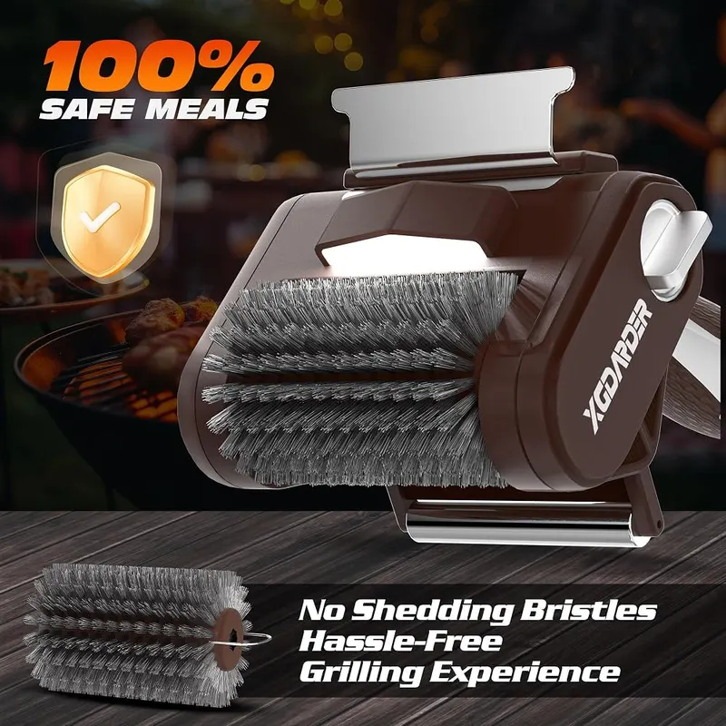 XGDARDER Electric Grill Brush – Built in LED spotlight for visibility