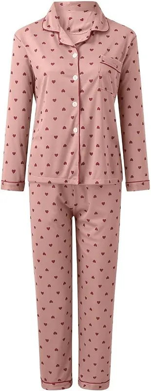 XINGJIAARTS Pajamas – V neck with lapel collar