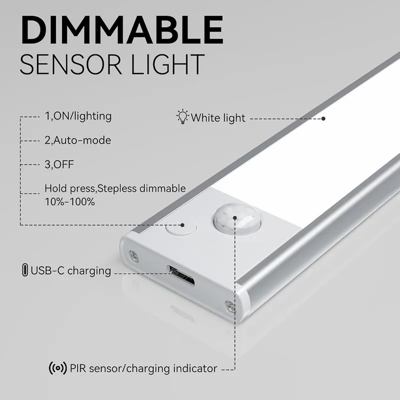 xinp 13.7 inch Under Cabinet Lighting 2800 – Motion sensor auto on and off