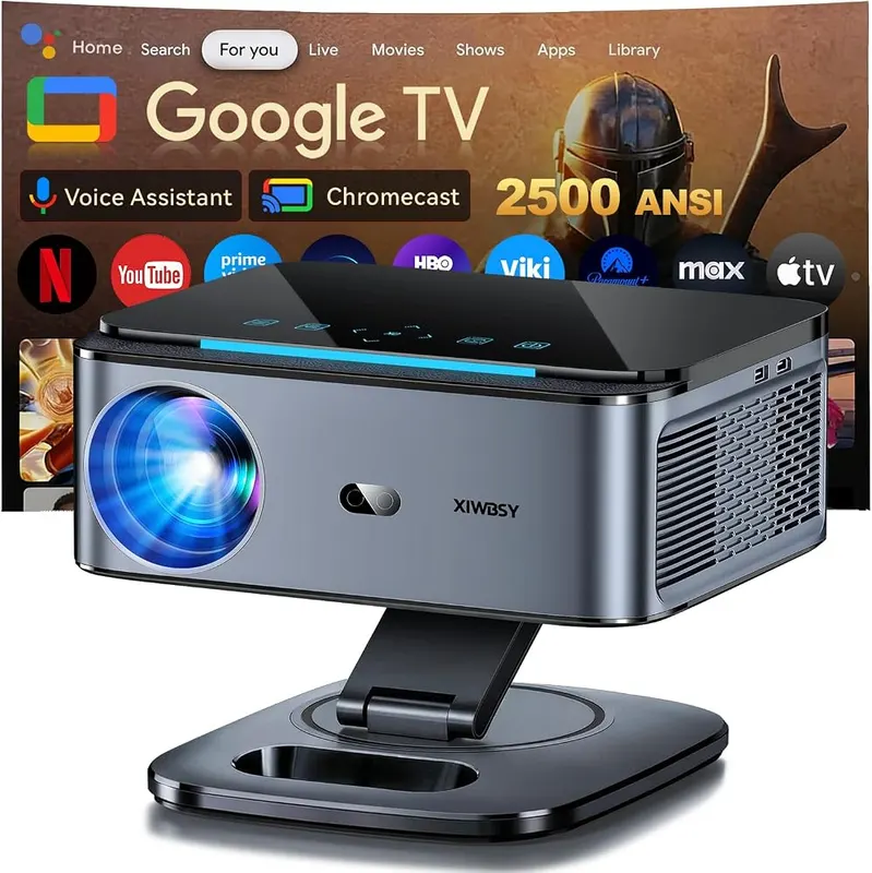 XIWBSY Google TV Smart Projector 4K in Grey 011