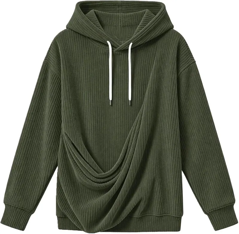 XOGWVJ Men’s Hoodie – Roomy adjustable drawstring hood