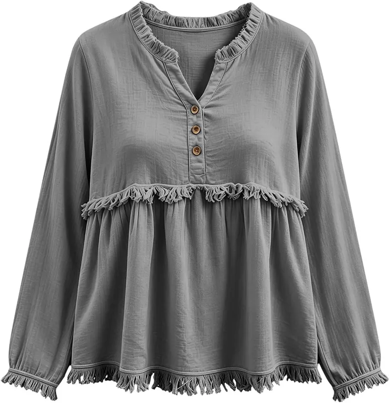 XOGWVJ Western Tops – Full length long sleeves