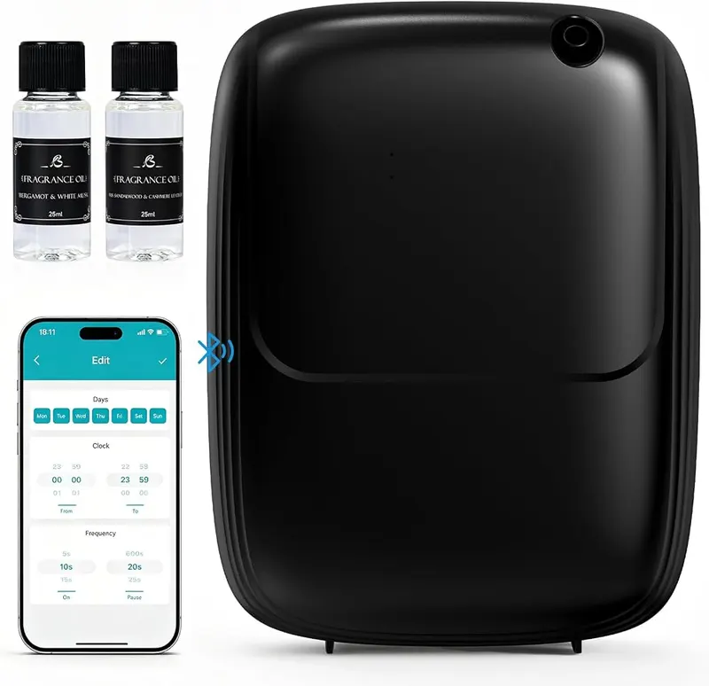 Xoxocos Waterless Essential Oil Diffuser 3000sq.ft in Black