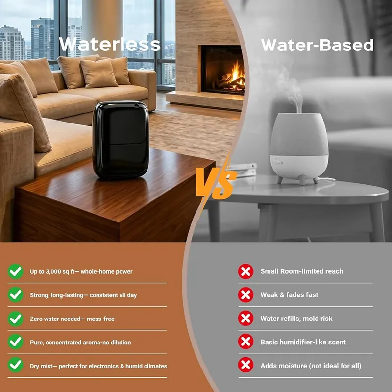 Xoxocos Waterless Essential Oil Diffuser 3000sq.ft – 400 mL oil tank