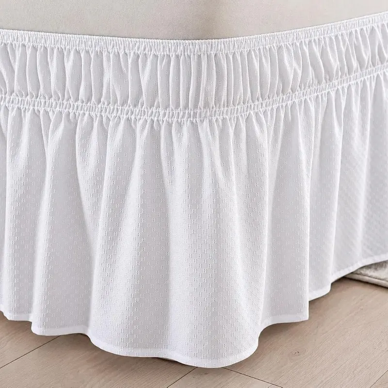 xuan dian Wrap Around Bed Skirt White in White