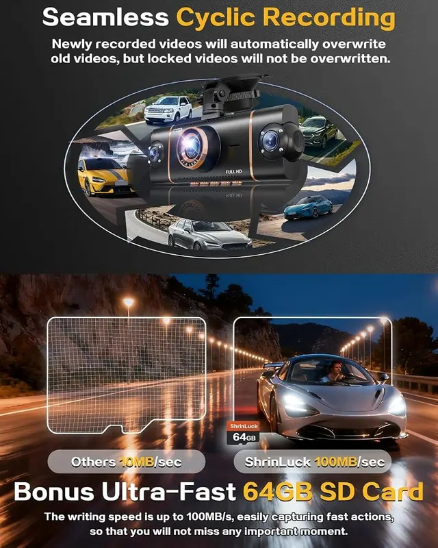 XYGCACO 4 Channel 360° Dash Cam Front – product photo 8 of 9