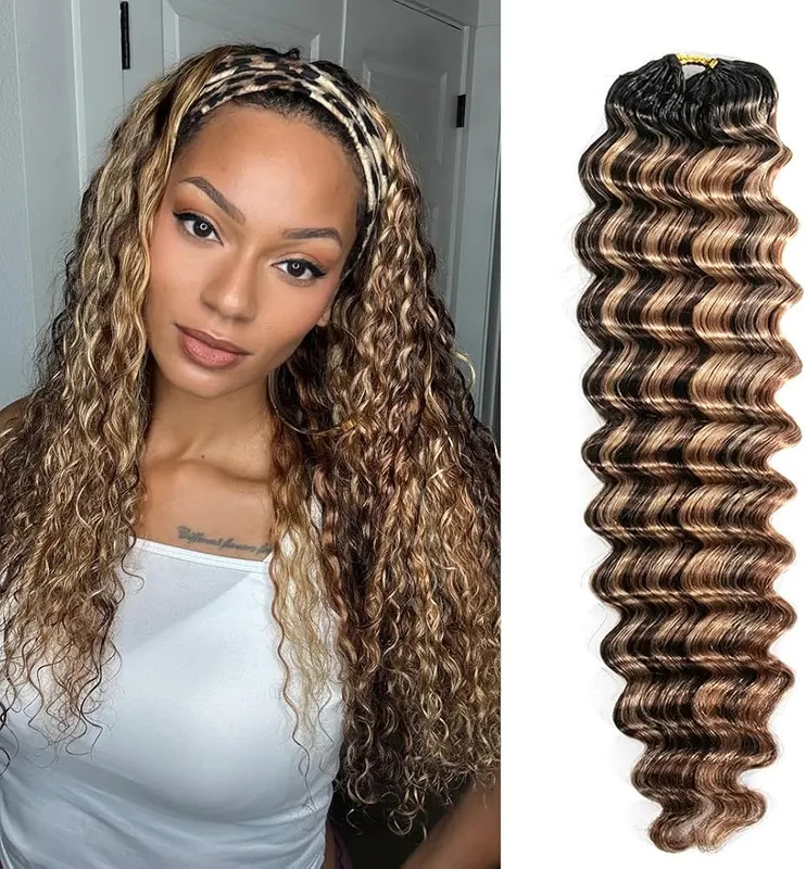 Y WIGS YWIGS Deep Wave Crochet Human Hair Reusable