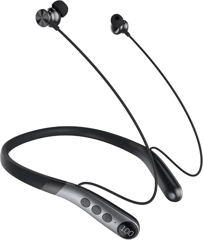 YADGS Bluetooth Neckband Headphones in Black