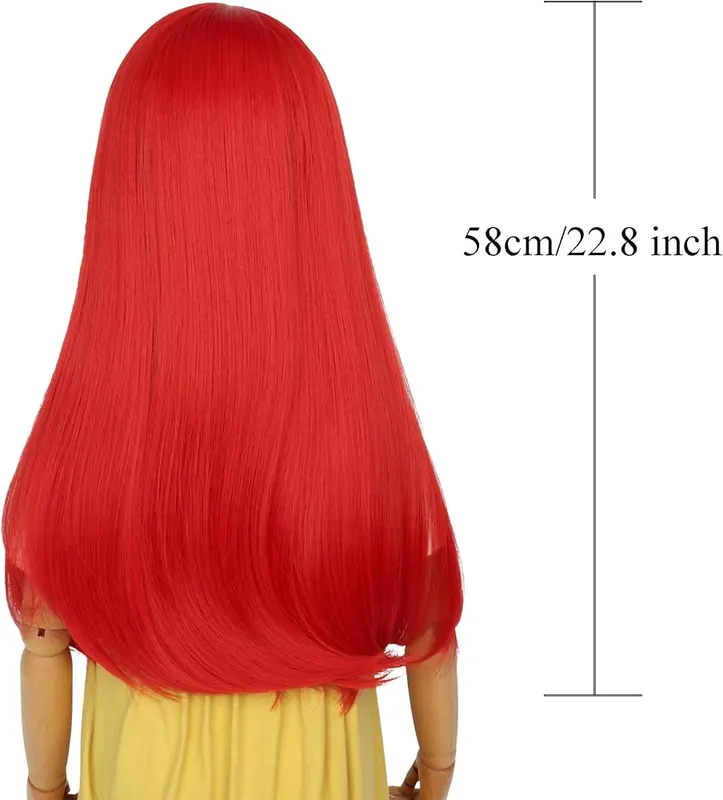 Yan Dream Long Straight Red Wig – Package & Length