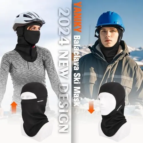 YANIKY Balaclava Ski Mask – Slim enough to wear under helmets