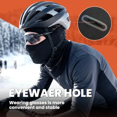 YANIKY Winter Balaclava Ski Mask Black – Fits under hats and helmets