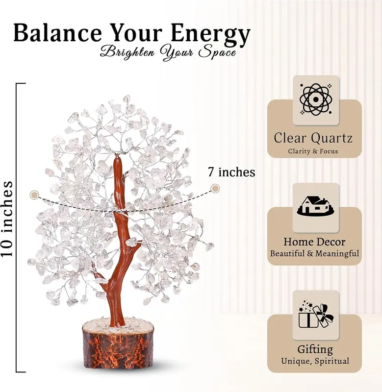 YATSKIA Clear Quartz Crystal Tree – Clear Quartz Crystal Tree - A dazzling crown