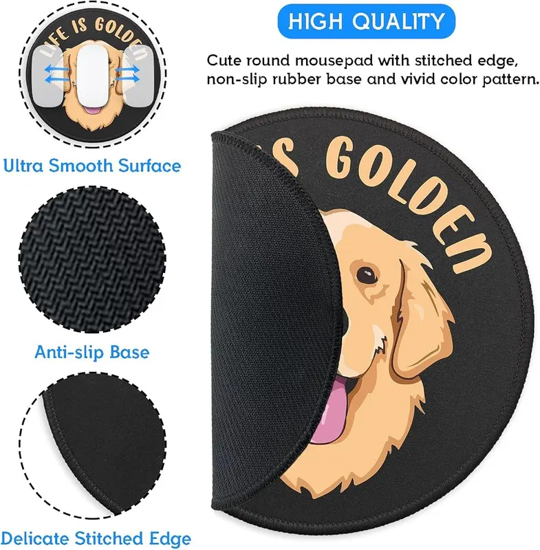 YAZMEEN Golden Retriever Mousepad,Mouse Pad – product photo 5 of 6