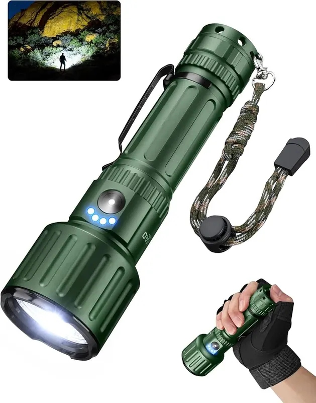 YEMAO Military Green Tactical Flashlight in Green