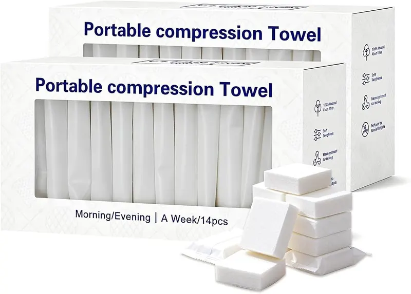 YHAUCART Disposable Compressed Towels in White