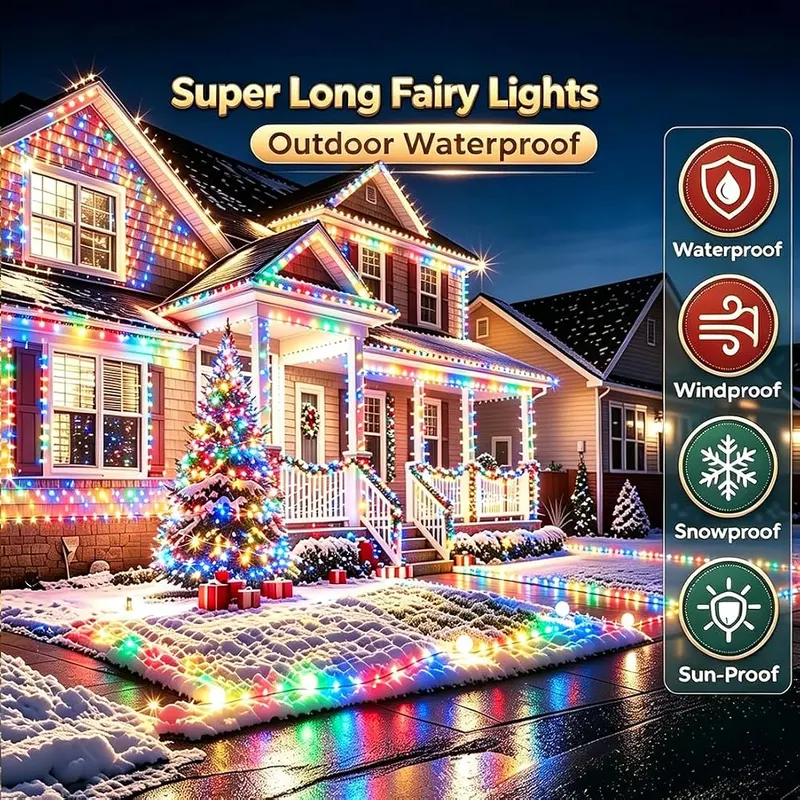 YHBJKCZ 394ft 1200 LED Fairy String Lights – 394 foot 1200 LED fairy lights