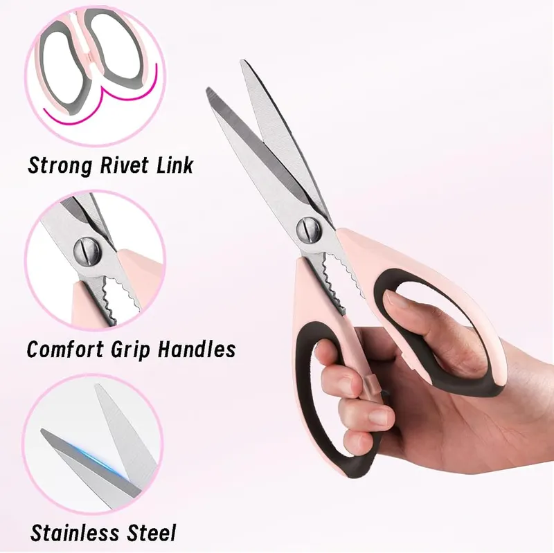 YLUIQDZL 2 Pack Kitchen Heavy Duty Scissors – Dishwasher safe for easy cleaning
