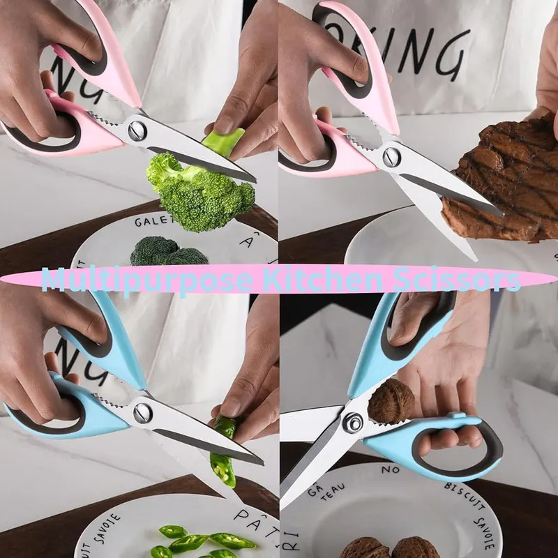 YLUIQDZL 2 Pack Kitchen Heavy Duty Scissors – Suitable for barbecue and kitchen use