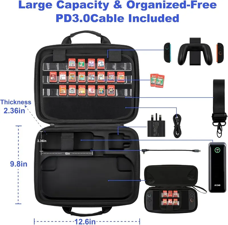 Ymirsfx Switch 2 case – Dedicated slot for chunky power banks